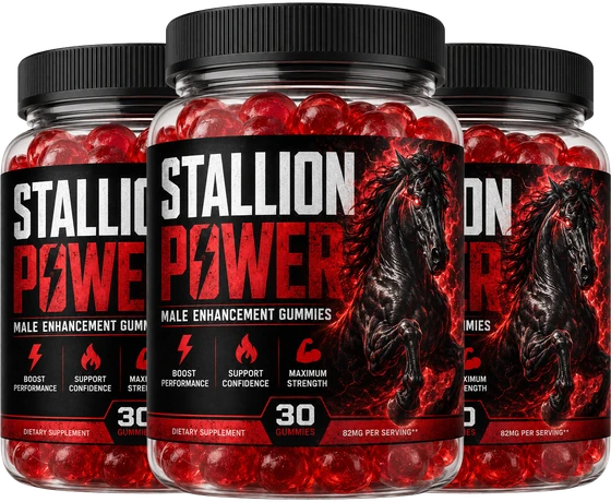 Stallion Power Male Enhancement Gummies three-bottle package